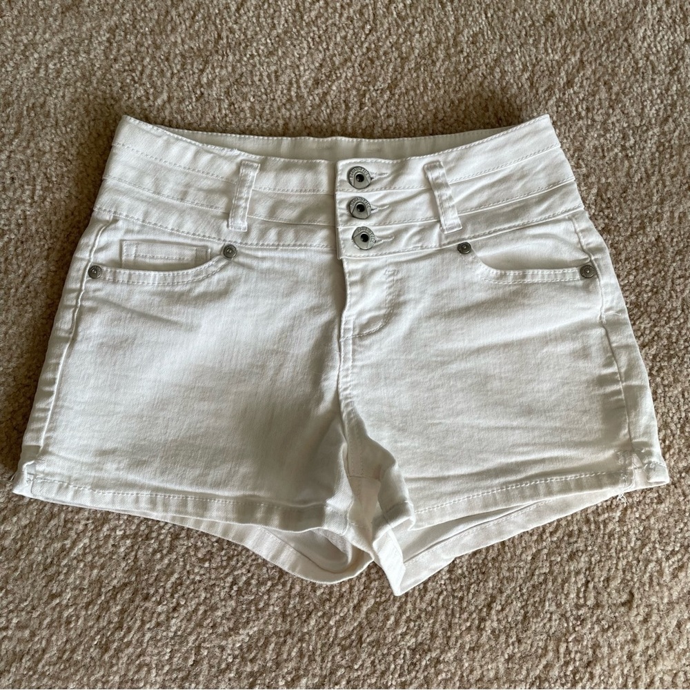 White Denim Shorts